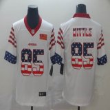 Nike 49ers #85 George Kittle white usa flag Color Rush Limited Jersey-BD