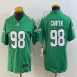 Youth Nike Philadelphia Eagles #98 Jalen Carter green Color Rush Limited Jersey -BD 03