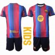 2026-2027 Barcelona club red blue kids soccer jerseys home