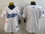 Youth 2025 Nike Los Angeles Dodgers blank white fashion majestic baseball jerseys Sakura plate