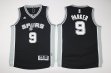Youth San Antonio Spurs 9# Tony Parker black nba basketball jerseys