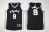 Youth San Antonio Spurs 9# Tony Parker black nba basketball jerseys