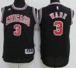 Youth Chicago Bulls #3 Dwyane Wade Black Stitched NBA Jerseys