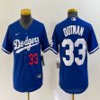 Women Nike Los Angeles Dodgers #33 Outman blue majestic baseball jerseys 01