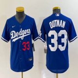 Women Nike Los Angeles Dodgers #33 Outman blue majestic baseball jerseys 01