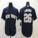 Nike New York Yankees #26 DJ LeMahieu dark blue majestic baseball Jersey-BD