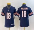 Youth Nike Chicago Bears #18 Caleb Williams blue Color Rush Limited Jersey