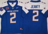 Boise State Broncos #2 Ashton Jeanty blue white college football jerseys-PNS