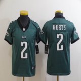 Youth Nike Philadelphia Eagles #2 Jalen Hurts Green Color Rush Limited Jersey