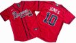 Atlanta Braves 10# Chipper Jones Nike Red Home Replica Player Name Jersey