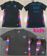 custom 2025-2026 England team black kid soccer jerseys away
