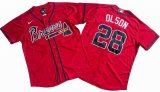 Atlanta Braves 28# Matt Olson Nike Red Home Replica Player Name Jersey