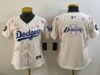 Youth 2025 Nike Los Angeles Dodgers beige majestic baseball jerseys Sakura plate 04
