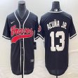 Nike Atlanta Braves #13 Ronald Acuna Jr. black MLB Baseball jerseys Joint name-BD 02
