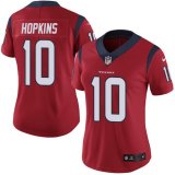Women Houston Texans #10 DeAndre Hopkins red Color Rush Limited Jersey