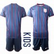 2025-2026 United States team blue kid soccer jerseys away
