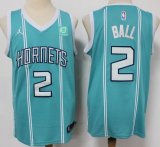 Charlotte Hornets #2 LaMelo Ball light green throwback nba Jersey-S8