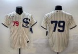 Chicago White Sox #79 Jose Abreu white fashion Baseball Jersey -BD