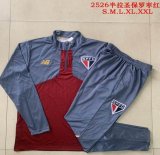 2025-2026 Sao Paulo club red gray soccer uniforms with Long Trousers B2575