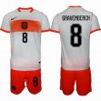 2026-2027 Netherlands team #8 GRAVENBERCH white orange soccer jerseys away 2026-2027 Netherlands team #8 GRAVENBERCH white orange soccer jerseys away