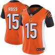 Women Nike Cincinnati Bengals #15 Ross orange Color Rush Limited Jersey