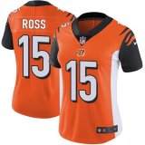 Women Nike Cincinnati Bengals #15 Ross orange Color Rush Limited Jersey