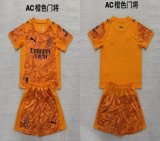 2025-2026 AC Milan club orange kid goalkeeper soccer jerseys