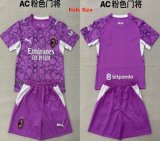 2026-2027 2026-2027 AC Milan club purple kids goalkeeper soccer jerseys