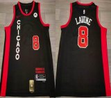 Nike Chicago Bulls #8 Zach Lavine black NBA Basketball Jerseys City version