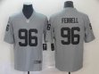 Oakland Raiders #96 Clelin Ferrell Nike gray Color Rush Limited Jersey Reverse version