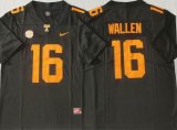 Tennessee Volunteers #16 Morgan Wallen black college jerseys