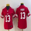 Women Nike San Francisco 49ers 13 Brock Purdy Red Color Rush Limited Jersey
