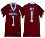 Jalen Hurts Jersey 1# Oklahoma Sooners University Sewn red Football Jersey