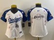 Youth 2025 Nike Los Angeles Dodgers blank white blue fashion majestic baseball jerseys Sakura plate 04