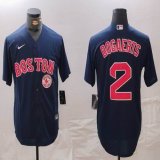 Nike Boston Red Sox #2 Xander Bogaerts dark blue majestic baseball Jersey-BD 01