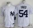 New York Yankees #54 Max Fried White majestic baseball Jersey