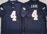 Norte Dame Fighting Irish #4 Jeremiyah Love Navy college football jerseys 01