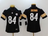 Women Pittsburgh Steelers #84 Antonio Brown Nike black Color Rush Limited Jerseys