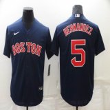 Nike Boston Red Sox #5 Enrique Hernandez dark blue majestic baseball jerseys-BD