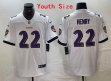 Youth Nike Baltimore Ravens #22 Derrick Henry white Color Rush Limited Jersey