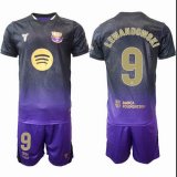 2026-2027 Barcelona club #9 LEWANDOWSKI purple black soccer jerseys away