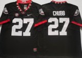 Georgia Bulldogs #27 Nick Chubb black College Football Color Rush Limited Jersey-pns