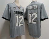 Colorado Buffaloes #12 Travis Hunter gray Stitched Football Jersey -XST