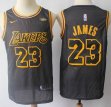 Nike Los Angeles Lakers 23 LeBron James black fashion basketball jersey