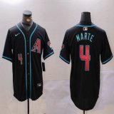 Nike Arizona Diamondbacks #4 Ketel Marte black majestic mlb jerseys-BD 01
