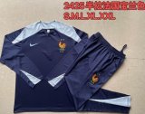 2024-2025 France team blue Soccer uniforms with Long Trousers B813