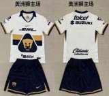 2025-2026 Pumas UNAM club white black soccer jerseys home