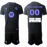 Custom Personality Barcelona club black men soccer jerseys Joint name