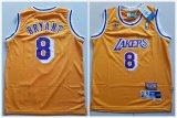 Youth Los Angeless Lakers 8 Bryant yellow nba jersey