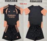 2026-2027 Arsenal Club black orange kids soccer Training suit